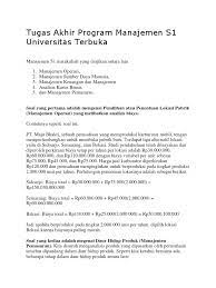 Maybe you would like to learn more about one of these? Tugas Akhir Program Manajemen S1 Universitas Terbuka