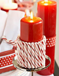 Do It Yourself Candy Cane Candle Candy Cane Candle Candy Christmas Decorations Homemade Christmas Decorations