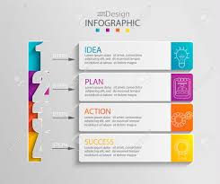 Paper Infographic Template With 4 Options For Presentation And