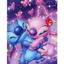5d Diy Diamond Painting Kits Cartoon Stitch And Angel Disney Full Square Round Drill Art Mosaic Mosaic Embroidery Cross Stitch Home Decor En 2021 Lilo Y Stitch Fondo De Pantalla Animado Fondo