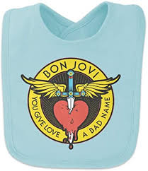 Jon bon jovi, richard s. Amazon Com Bon Jovi You Give Love A Bad Name Baby Bib Clothing