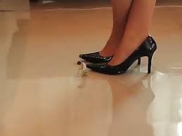 Chanel shoes with heel, in black patent leather. Free Giantess Heels Porn Videos 110 Tubesafari Com