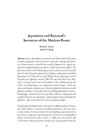 Pdf Japonisme And Bonnard S Invention Of The Modern Poster David Gliem Academia Edu