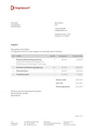 Ein vertrag kommt immer durch angebot und annahme zustande. Kostenlose Angebotsvorlage Fur Word Pages Likvi