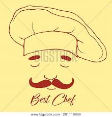 Cartoon black chef or baker character holding a silver cloche food meal plate platter and giving a perfect okay delicious cook. Silhouette Head Chef Vector Photo Free Trial Bigstock