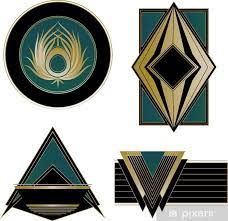 Art deco logo vector foto e immagini. Fototapete Art Deco Logos Und Design Elemente Pixers Wir Leben Um Zu Verandern