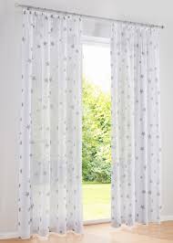 Die ösen haben einen inneren durchmesser von 37 mm und sind deshalb für vorhangstangen mit einem durchmesser von max. Modernes Sterne Design Auf Transparentem Gewebe Weiss Silber Krauselband