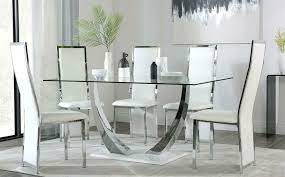 They're dining tables that empower your lifestyle. Peake Amp Celeste White High Gloss And Glass Dining Table Amp 4 6 Chairs Set White White Dining Room Sets Chrome Dining Table Glass Dining Table