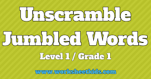 Time yourself while you're doing this. Unscramble Jumbled Words Puzzle For Grade 1 Worksheets Free Printable