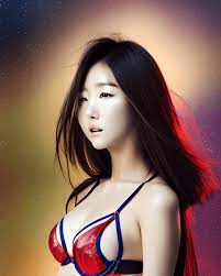 Beautiful Korean Sexy Women Premium Magazine Model Full View Head ·  Creative Fabrica