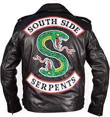 Great For Leather Jacket Seller Riverdale Southside Serpents Biker Gang Emblem Jughead Jones Cole Sprouse Lea Leather Jackets Online Black Biker Jacket Jackets