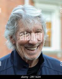 Singer, songwriter and bassist Roger Waters, best known as the bass player  and one of the main songwriters in the rock band Pink Floyd, is shown  performing