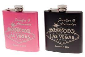 2 Personalized Married In Fabulous Las Vegas Flask Set For Etsy Engraved Wedding Gifts Las Vegas Wedding Gifts Engraved Wedding