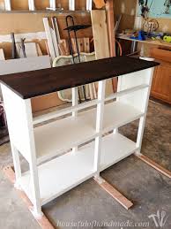 Thrifted cubbies to mid century modern coffee table. Free Coffee Station Console Plans Houseful Of Handmade