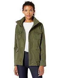Amazon Essentials Women S Utility Jacket Dark Olive L All4hiking Com Veste Utilitaire Veste Veste Sans Manche Homme
