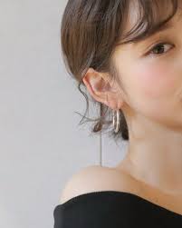 キャッチレスリングピアス 全2色 d48758レディース acc イヤリングアクセサリーシンプル大人カジュアルゴールドシルバー ピアス ロック ピアス 人気 ピアス