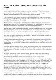 5)in most cases you can just break out some cash to get yourself some better stuff (depends on the game). Want To Win When You Play Video Games Read This Advice