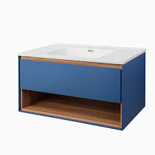 The playful shapes and colours make them an ideal choice for a child's bedroom or playroom, while the slim silhouette and striking line will appeal to adults as well. 40 Carolyn Single Sink Floating Bathroom Vanity Set With Sink And Marble Top Blue Modern Plywood