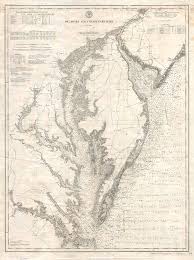 1893 U S Coast Survey Nautical Chart Or Map Of The Chesapeake Bay And Delaware Bay By Geographicas