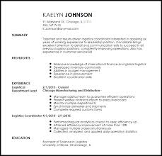 Prior experience in parcel shipping. Logistics Coordinator Resume In Word Format Logistics Coordinator Resume Louiesportsmouth Com