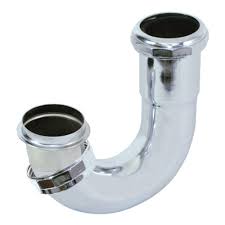 sink trap j bend, chrome