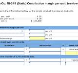 Solved TB Problem Qu. 18-249 (Static) ﻿Contribution margin ...