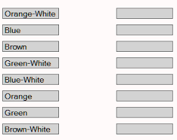 All commercial and residential wiring in the us follows tia 568b color code. Network Lab Sim Exercise Arrange The Color Codes Used In The Tia Eia 568a Wiring Standard