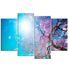 Check spelling or type a new query. 4 Panels Sunshine Colorful Cherry Blossom Canvas Painting Wall Pictures For Living Room Modern Painting Canvas Print Wall Decor Picture For Living Room Wall Picturescanvas Painting Aliexpress