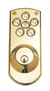 You will see a black button, push this button once, enter your 4 or 8 digit code and press the lock button on the keypad and you will hear a beep to confirm the code. Weiser Maximum Security Electronic Deadbolt Polished Brass Finish Canadian Tire