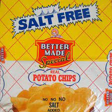 Vintage Bag Of Salt Free Potato Chips Bettermade85years Potato Chips Snack Recipes Sour Cream And Onion