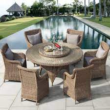 Teak outdoor settings natural teak dining greywash teak dining teak & aluminium dining. Hoch Wicker Round 6 Seater Outdoor Dining Set Design N Decorous Id 22220182391