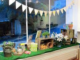 What to put in a window display in the summer? Garden Window Display Malvern Book Cooperative