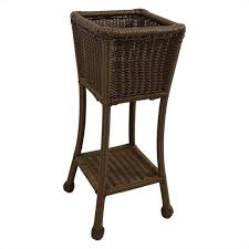 The plant stand 20 in. International Caravan Chelsea Resin Plant Stand In Mocha 3189 Mo