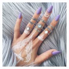 Lavender Nails Vintage Rings Simple In 2020 Lavender Nails Purple Acrylic Nails Light Purple Nails