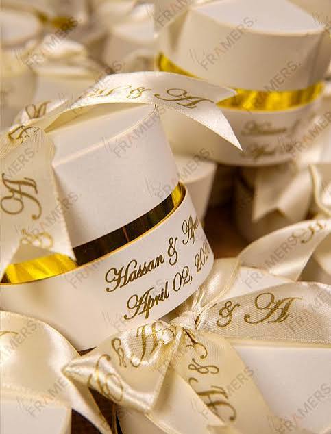 Luxury Round Custom Ribbon Nikkah Bid Boxes | The Framers
