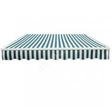 Buy Garden Manual Awning Canopy Replacement Top Cover 3 5m X 2 5m Green And White Homcom Retractable Awning Awning Canopy Awning