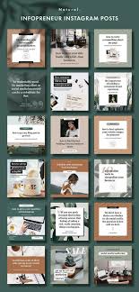 Instagram Post Templates For Infopreneurs Bloggers And Marketing Experts Socialmediatem Instagram Post Template Facebook Post Design Instagram Design Layout