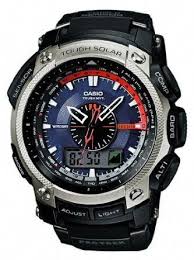 Casio Pro Trek Triple Sensor Gents Black Strap Watch Casio Protrek Casio Watch Design