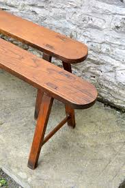 Homesailing 4 comfy armchairs dining room chairs with arms only grey fabric upholstered kitchen chairs high back button tufted padded side chairs for living room wood oak legs chairs (gray set of 4) 4.5 out of 5 stars. Small Pair Of 19thc Oak Dining Benches Antiques Atlas