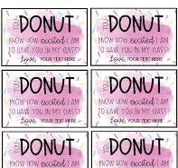 Donut Tag Editable Back to School