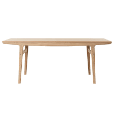 Furniture front and elevation view. Warm Nordic Evermore Dining Table 190 Cm Oak Extendable Finnish Design Shop
