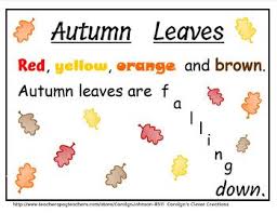 Autumn Leaves Poem Pocket Chart And Number Sense Activities