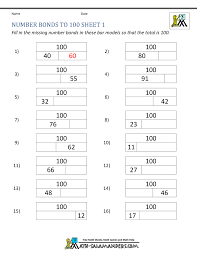These addition drill worksheets are perfect for any occasion and any skill level. Number Bonds Worksheets To 100