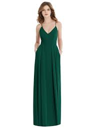 Both Practical And Elegant This Maxi Length Sheer Crepe Dress Offers Convenient Side Pockets Built In To It In 2020 Bridesmaid Dresses Dresses Bridesmaid Dress Styles