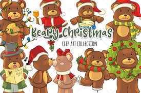 Christmas Bears Clip Art Collection Graphic By Keepinitkawaiidesign Creative Fabrica In 2020 Clip Art Christmas Bear Christmas Clipart