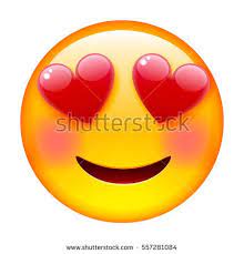 Smile In Love Emoticon Emoji In Love Isolated Vector Illustration On White Background Love Emoticon Smiley Vector Illustration