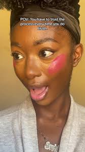 I be scared at first then end up adding more 😅 #rarebeautyblusher  #liquidblushes #pinkliquidblush #blushmakeuplook