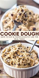 Edible Cookie Dough Made Without Eggs 100 Safe To Eat Recipe Homemade Cookie Dough Edible Chocolate Chip Cookie Dough Yummy Food Dessert