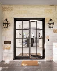 Black Steel Front Door Front Entry With Black Steel Door Stone Walls And Steel Front Door Metal Front Door Steel Entry Doors