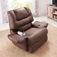 Recliner Chairs For Living Room Cup Holder Storage Rv Lounge Furniture Brown New Recliner Chair Lounge Furniture Recliner